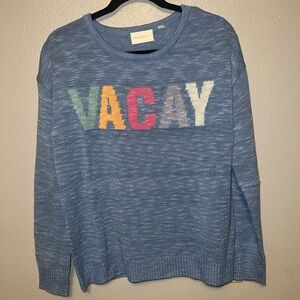 Blue VACAY Crew Neck Sweater